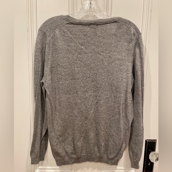 Joe Fresh Lightweight V Neck Charcoal Grey Sweater - Size L - Picture 2 of 4